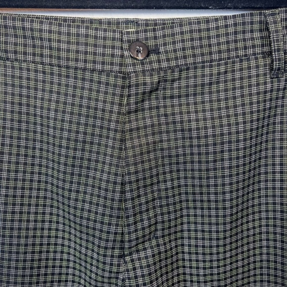 Adidas Mens 11" Golf Shorts Green Plaid Flat Front Lightweight Preppy Outdoor 40 - Picture 5 of 13